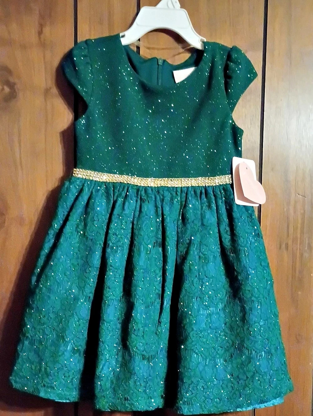 Girls' Green Sequin Formal Dress Like New